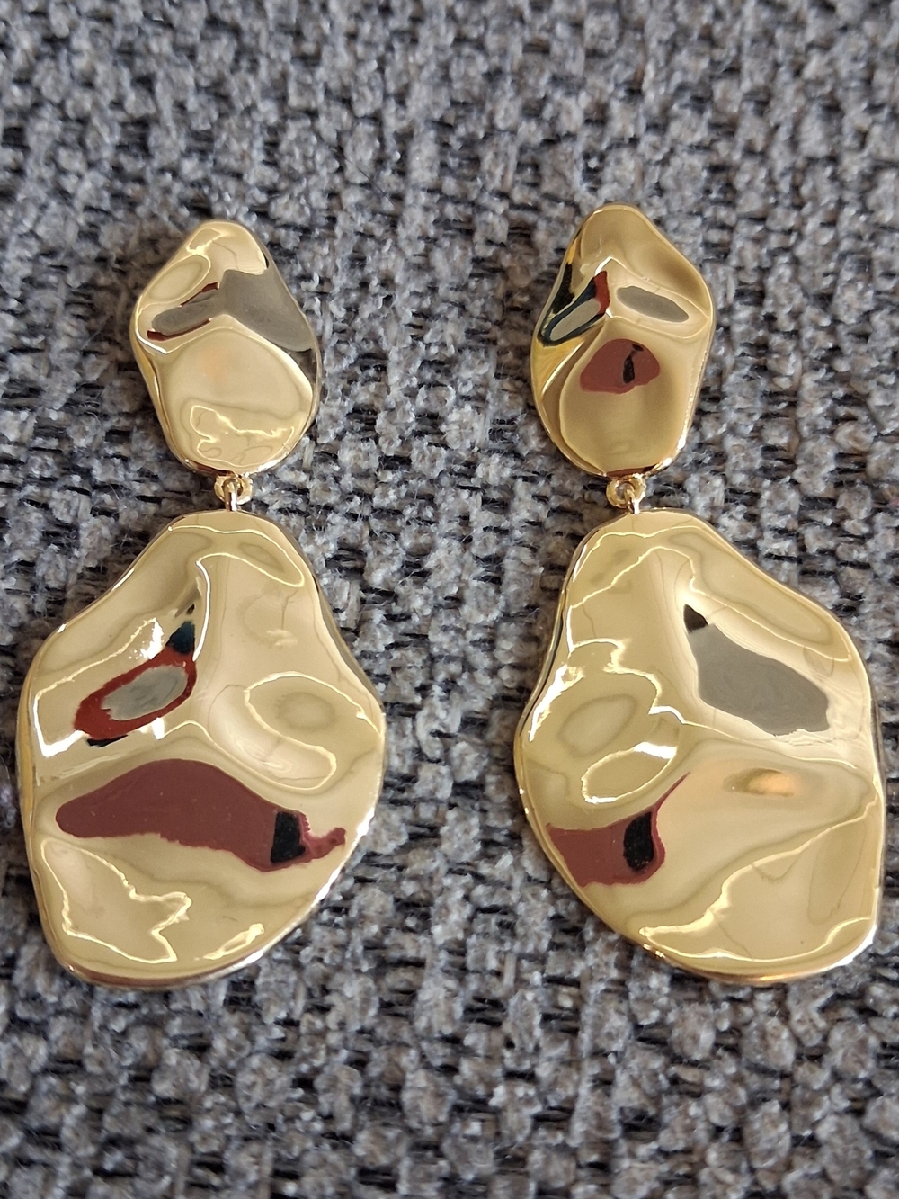 Gold Abstract Drop Earrings - Women Jewelry
